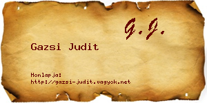 Gazsi Judit névjegykártya